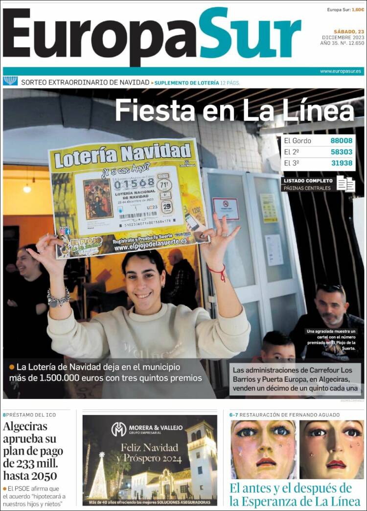 Portada de Europa Sur (España)