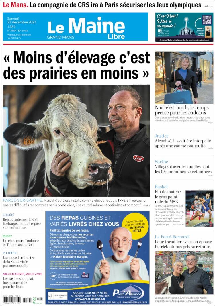 Portada de Le Maine Libre (Francia)
