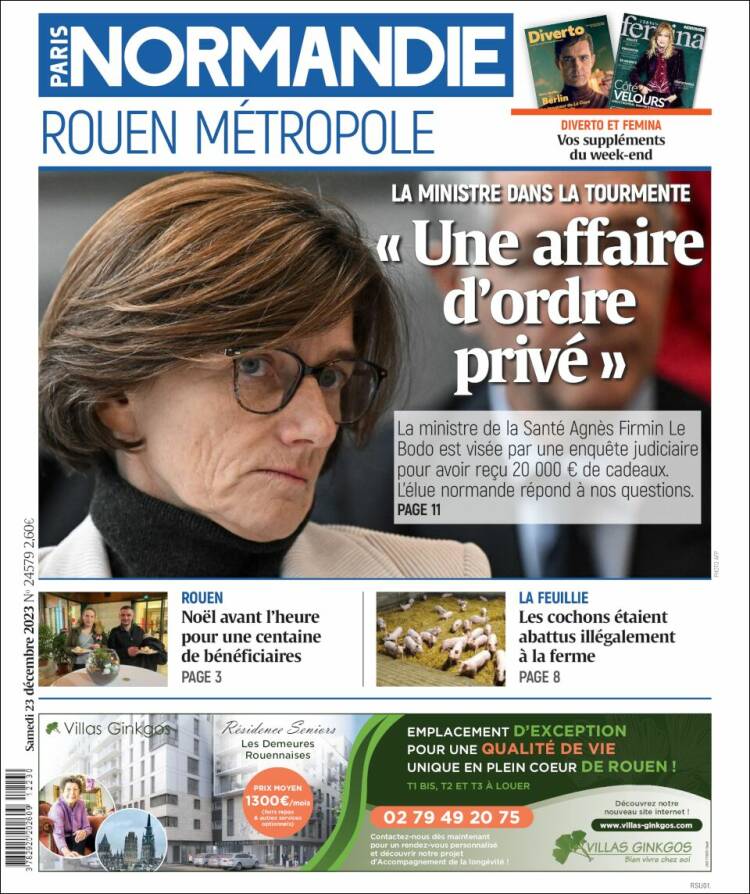 Portada de Paris Normandie (Francia)