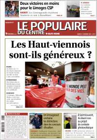 Portada de Le Populaire du Centre (Francia)