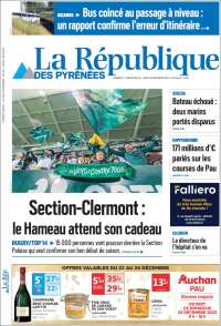 Portada de La République des Pyrénées (Francia)
