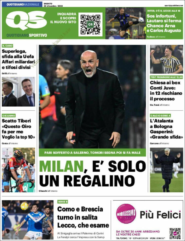 Portada de Quotidiano Sportivo (Italia)