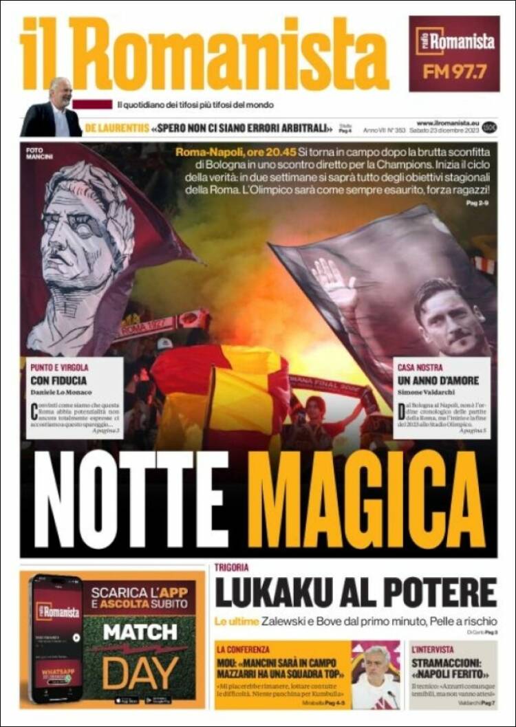 Portada de Romanista (Italia)