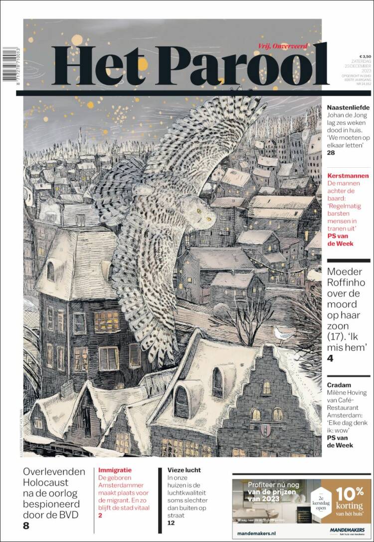 Portada de Het Parool (Pa&iacute;ses Bajos)