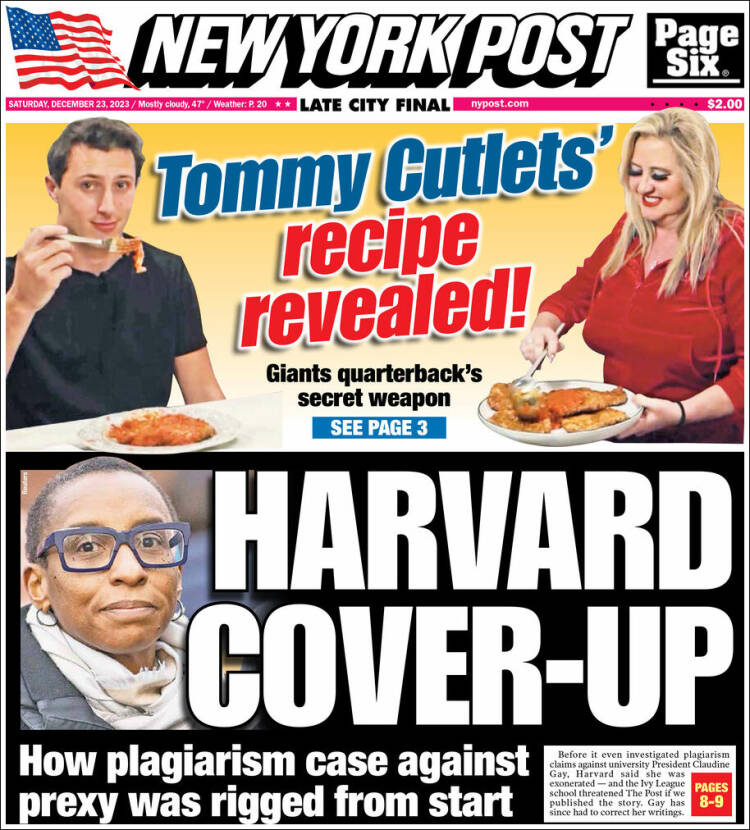 Portada de New York Post (USA)