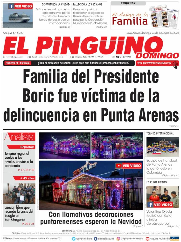 Portada de El Pingüino (Chile)