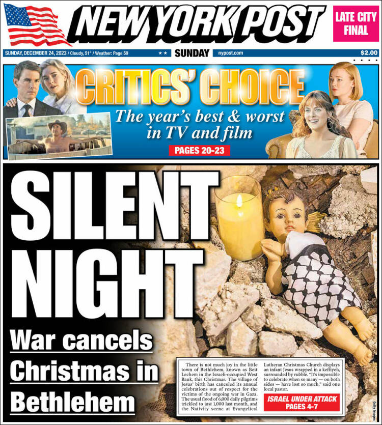 Portada de New York Post (USA)