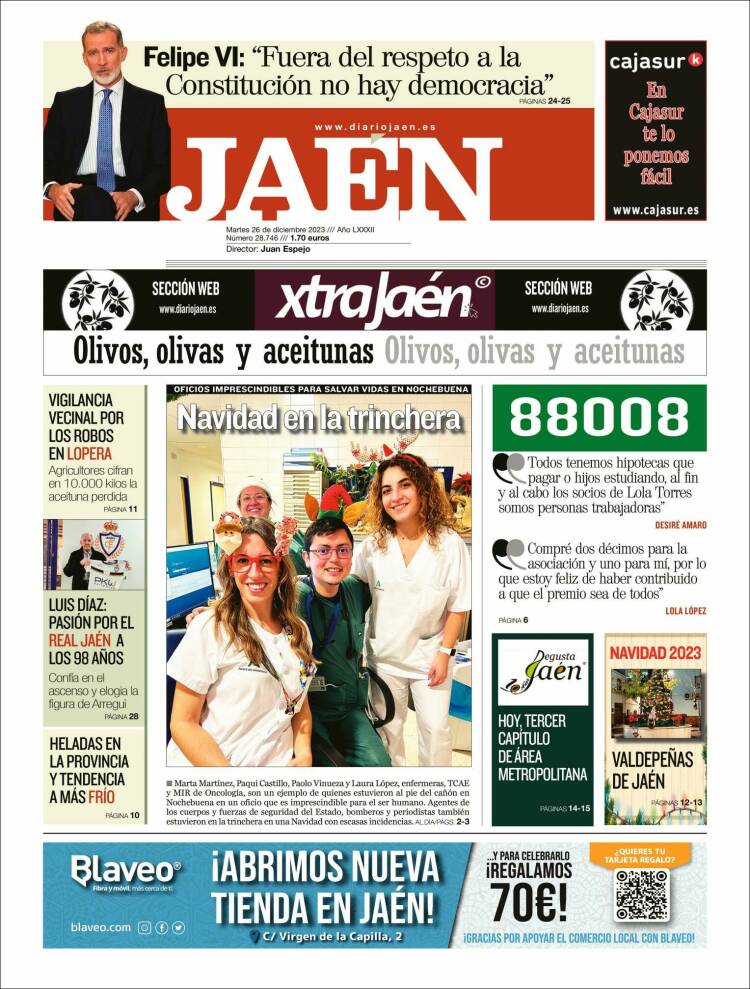 Portada de Diario Jaén (España)