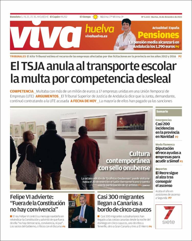 Portada de Viva Huelva (España)