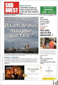 Portada de Sud Ouest (Francia)