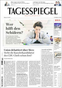 Portada de Der Tagesspiegel (Alemania)