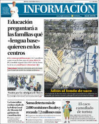 Portada de Diario Información (España)