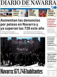 Portada de Diario de Navarra (España)