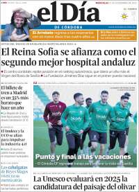 Portada de El Día de Córdoba (España)