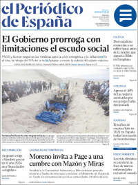 Portada de El Periódico de España (España)