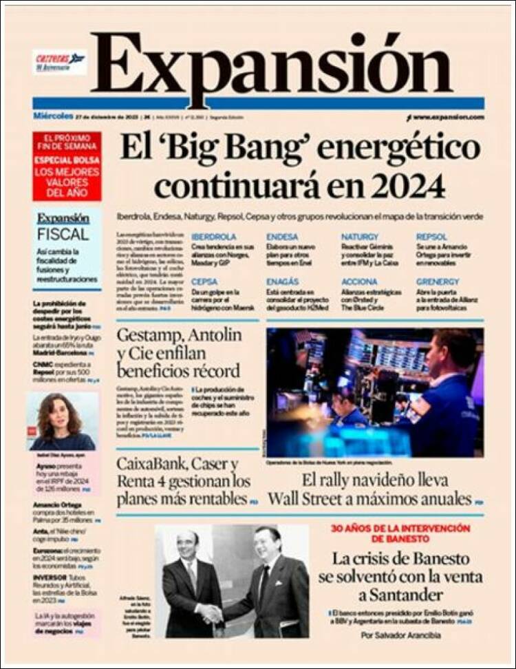 Portada de Expansión (Espa&ntilde;a)