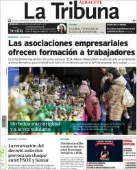 Portada de La Tribuna de Albacete (España)