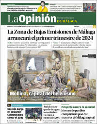 Portada de La Opinión de Málaga (España)