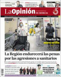 Portada de La Opinión de Murcia (España)