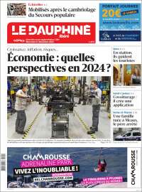 Portada de Le Dauphiné Libéré (Francia)