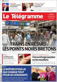 Portada de Télégramme (Francia)