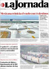 Portada de La Jornada (M&eacute;xico)