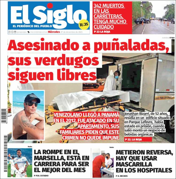 Portada de El Siglo (Panam&aacute;)