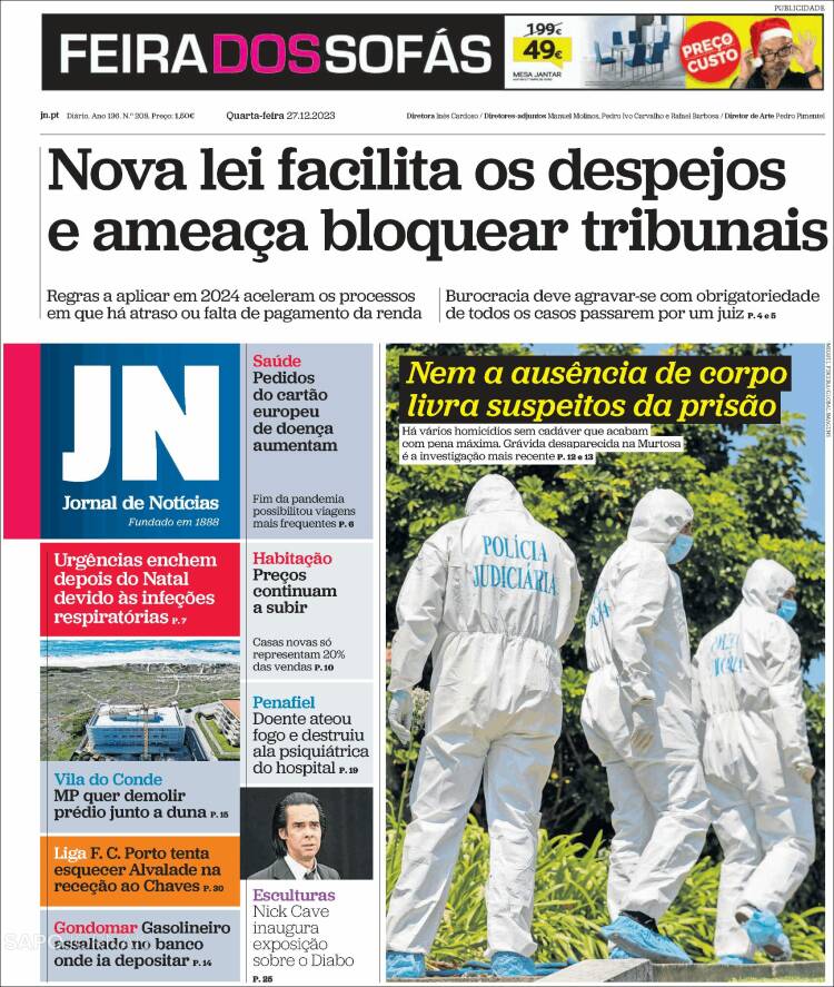 Portada de Jornal de Notícias (Portugal)