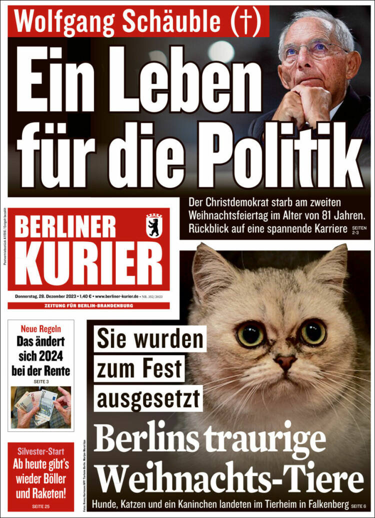 Portada de Berliner Kurier - Startseite BK (Alemania)
