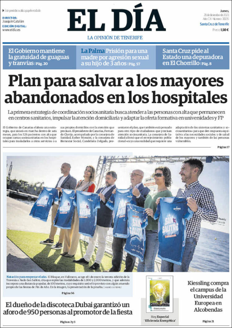 Portada de El Día (España)