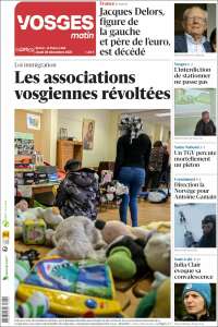 Portada de Vosges Matin (Francia)