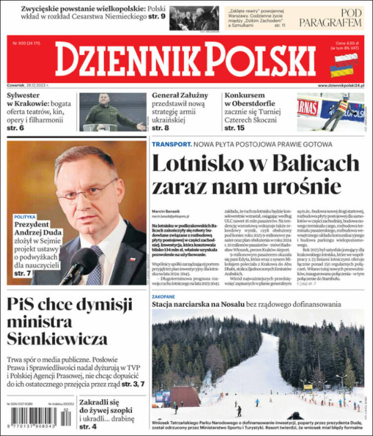 Portada de Dziennik (Polonia)