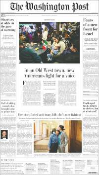 Portada de The Washington Post (USA)