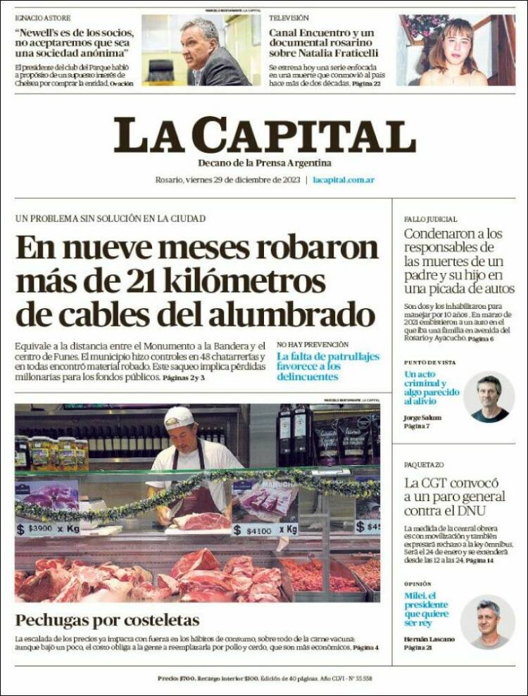 Portada de La Capital - Rosario (Argentina)