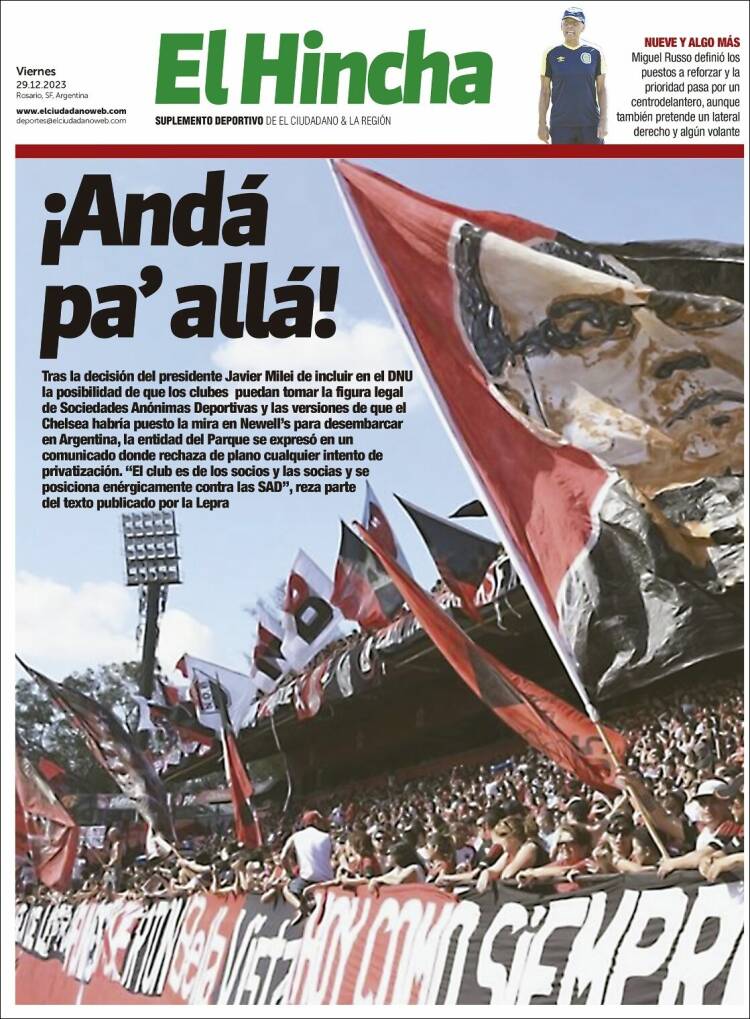 Portada de El Hincha (Argentina)