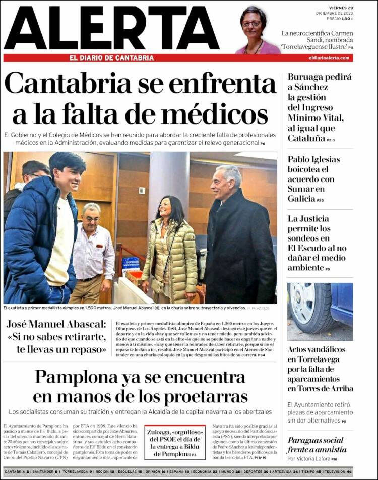 Portada de Alerta - El Diario de Cantabria (Spain)