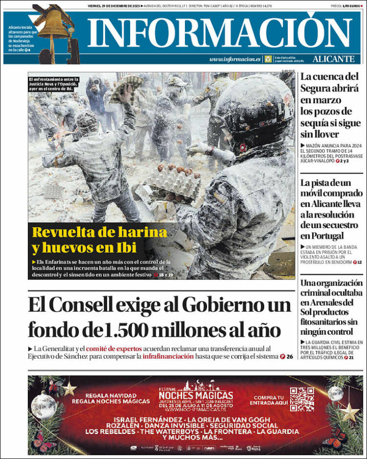 Portada de Diario Información (España)