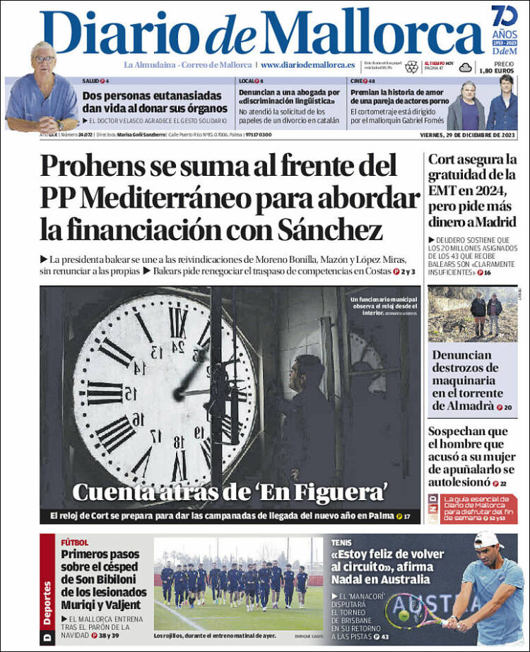 Portada de Diario de Mallorca (Spain)