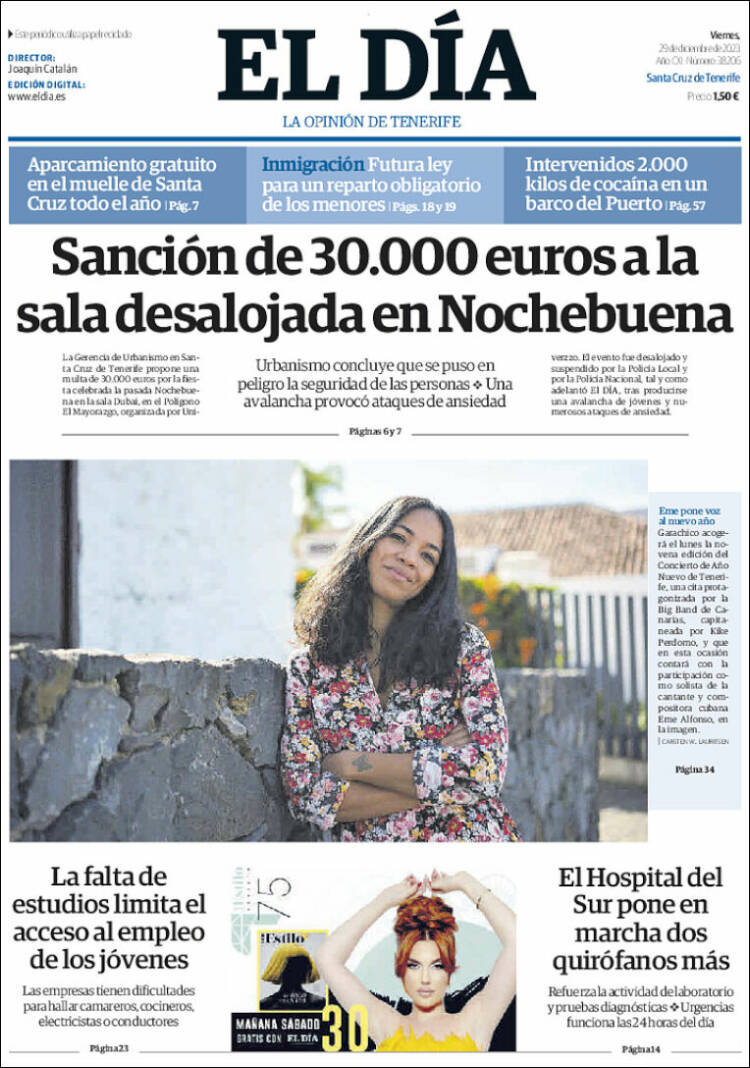 Portada de El Día (Spain)