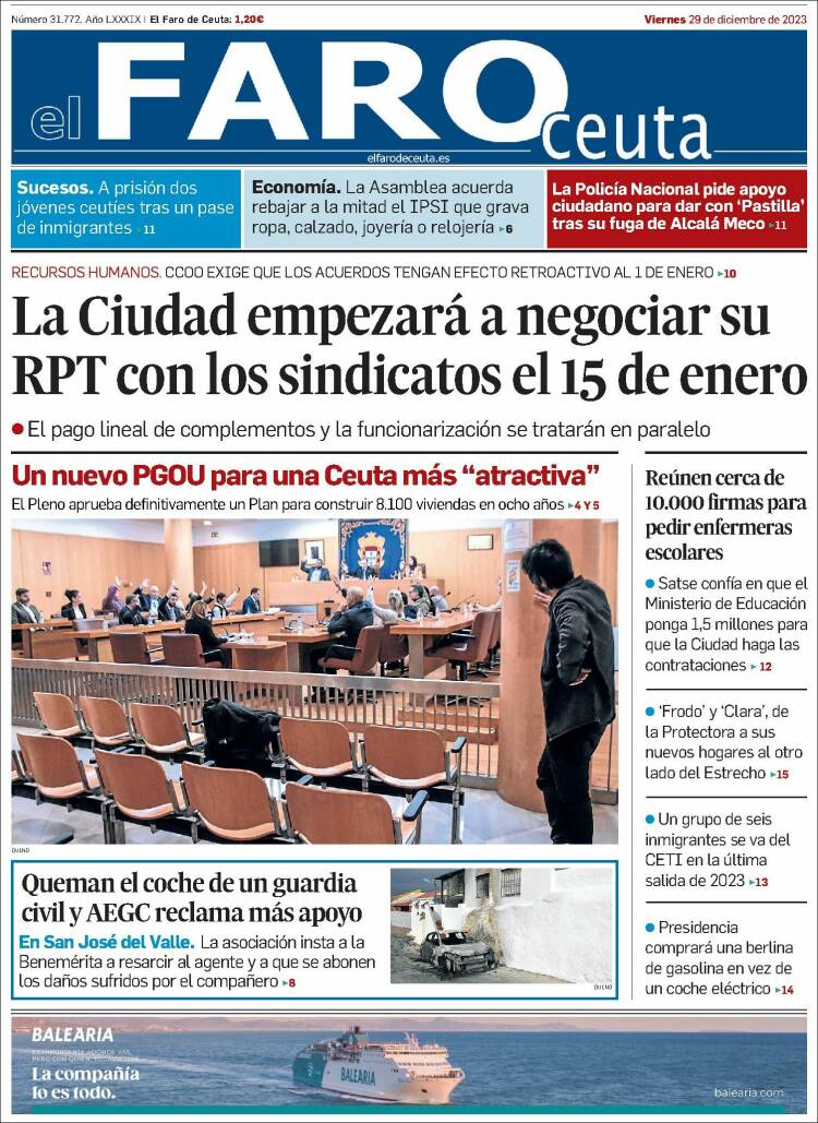 Portada de El Faro de Ceuta (Spain)