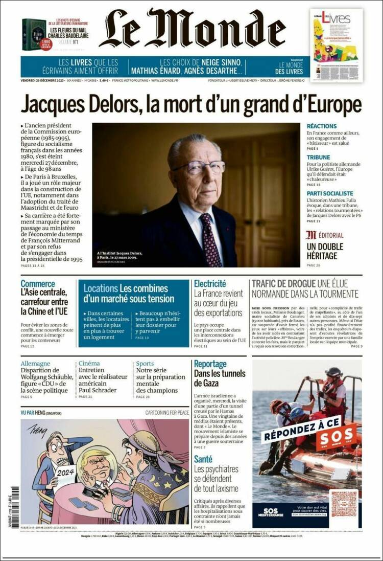 Portada de Le Monde (Francia)