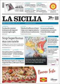 Portada de La Sicilia (Italia)