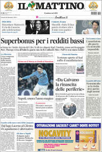 Portada de Il Mattino (Italia)