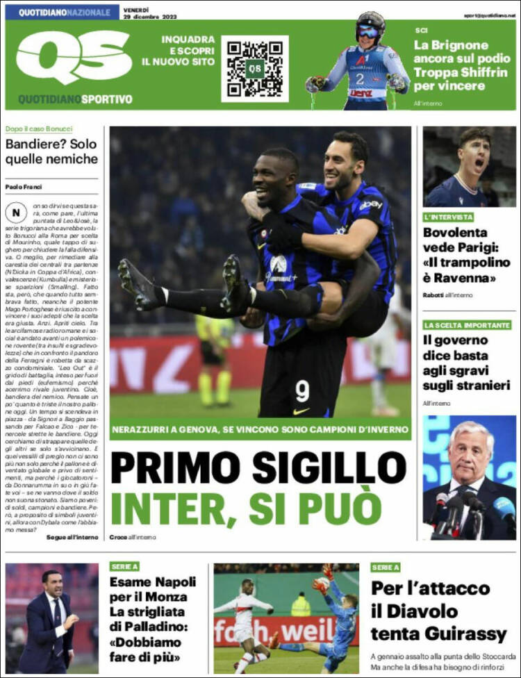 Portada de Quotidiano Sportivo (Italia)