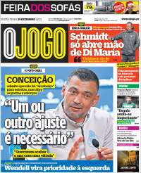 Portada de O Jogo (Portugal)