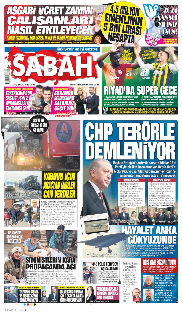 Portada de Sabah (Turqu&iacute;a)