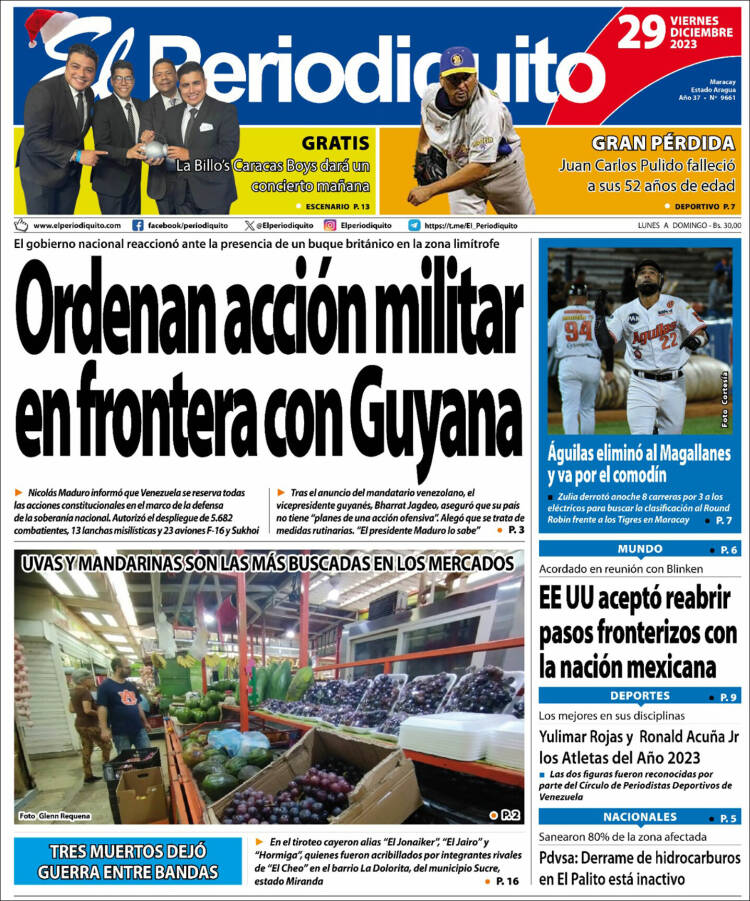 Portada de Periodiquito de Aragua (Venezuela)