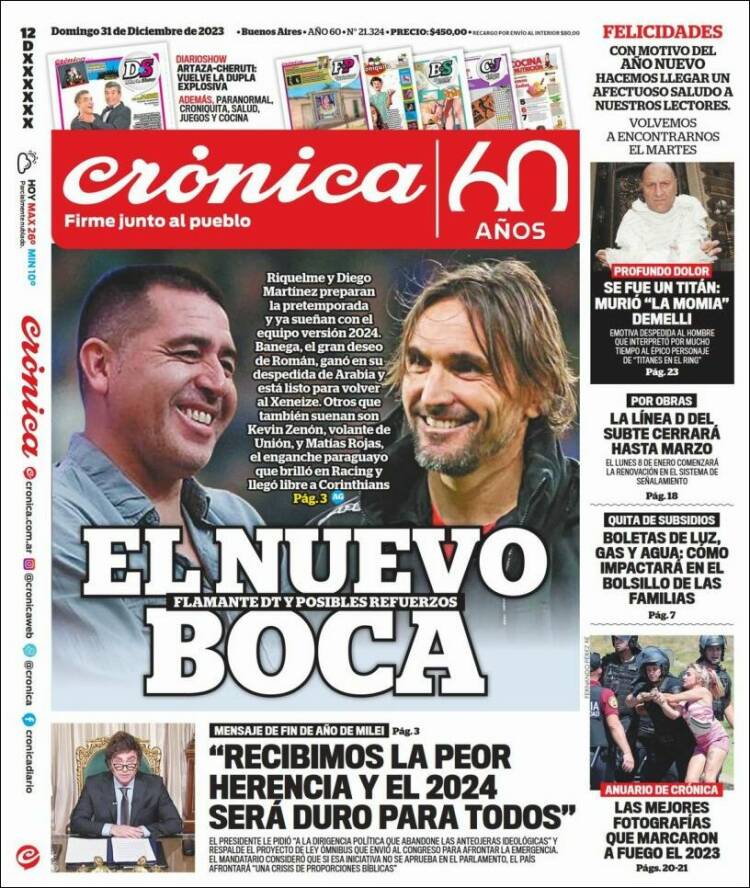 Portada de Diario El Libertador (Argentina)