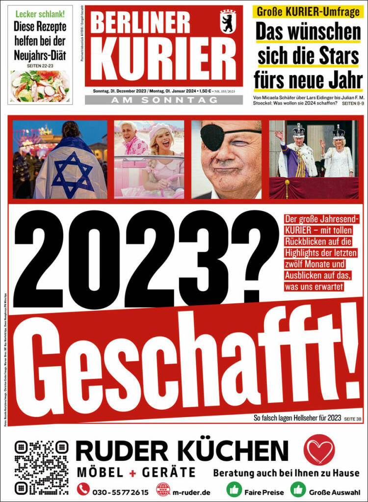 Portada de Berliner Kurier - Startseite BK (Alemania)