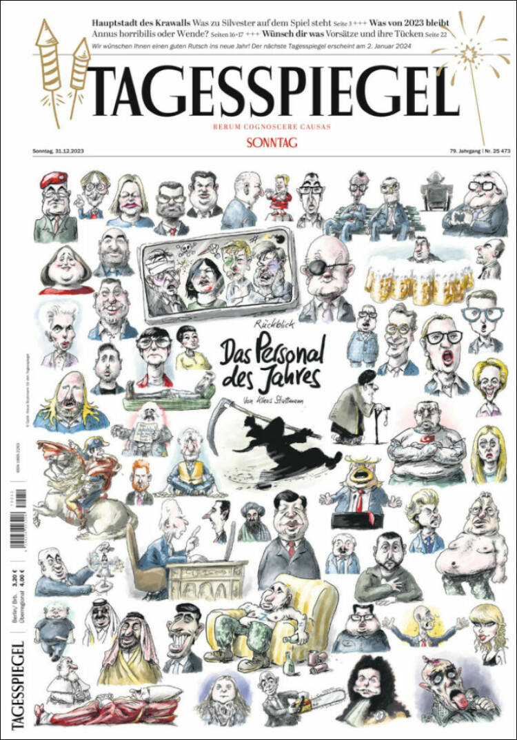 Portada de Der Tagesspiegel (Alemania)